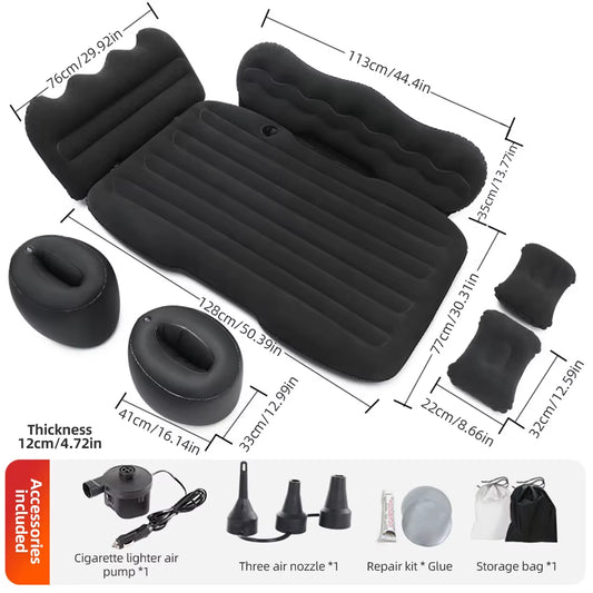 Mattress Car Inflatable Travel Bed Home Outdoor Camping Mat Rear Flocking plus Air Mattress for SUV Travel Bed Travel Mattress