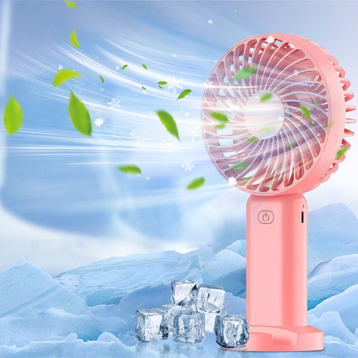 Tower Electric Fan Portable Ac Unit Office Air Conditioner Portable Household Small Conditioning Fan, for Outdoor Indoor Commuting, Office, Travel (Blue)