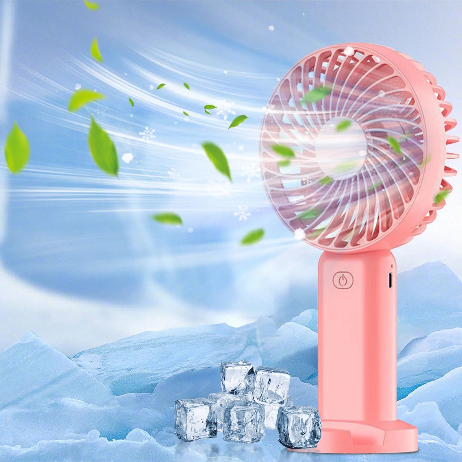 Tower Electric Fan Portable Ac Unit Office Air Conditioner Portable Household Small Conditioning Fan, for Outdoor Indoor Commuting, Office, Travel (Blue)
