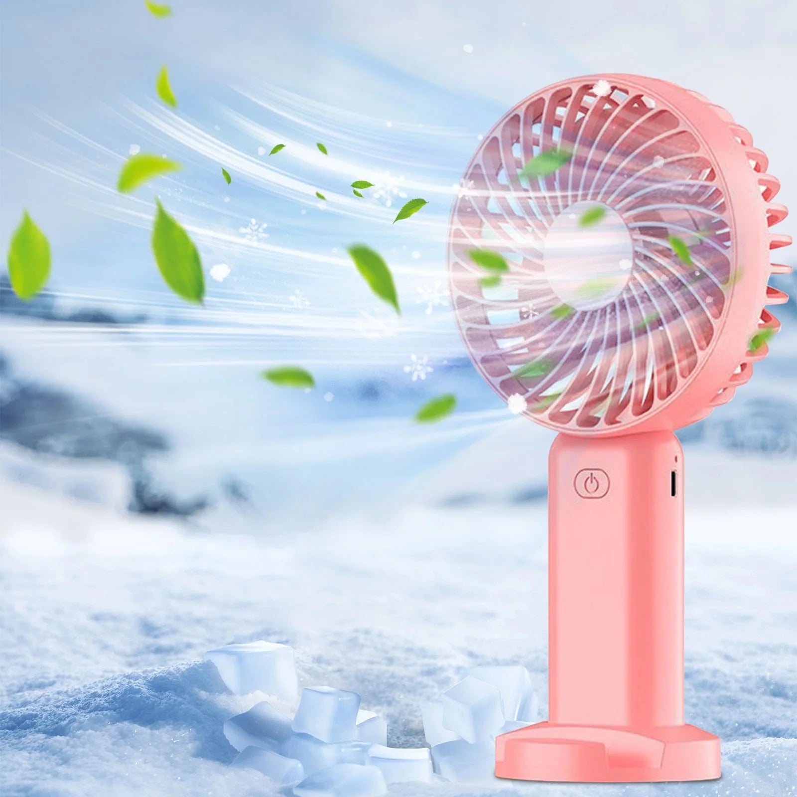Tower Electric Fan Portable Ac Unit Office Air Conditioner Portable Household Small Conditioning Fan, for Outdoor Indoor Commuting, Office, Travel (Blue)