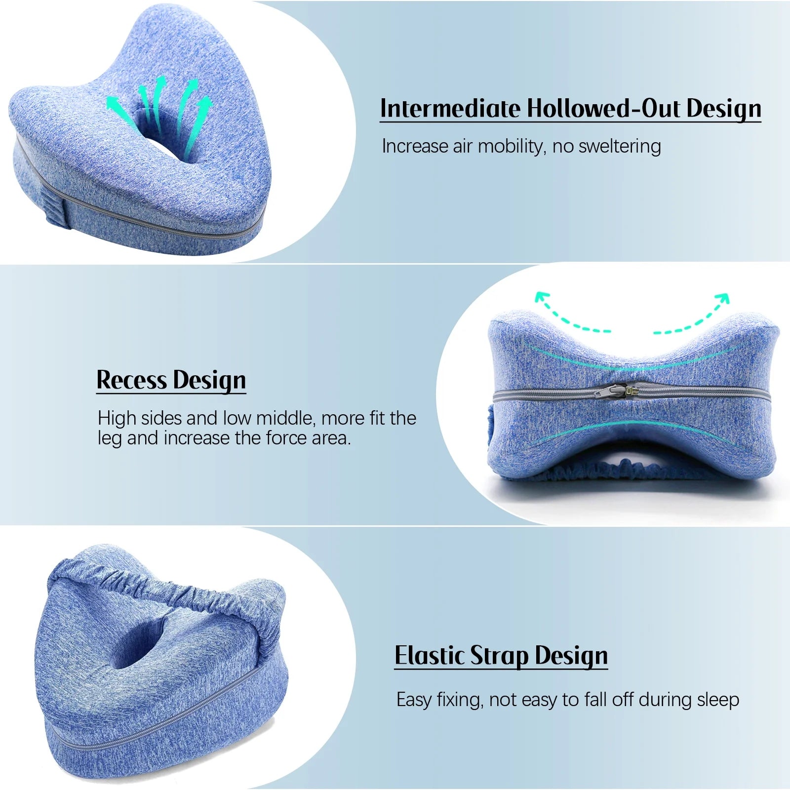 Smoothspine Alignment Pillow - Relieve Hip Pain & Sciatica, Leg Alignment Pillow, Smooth Spine Improved Leg Pillow for Sleeping Side Sleeper (Red)