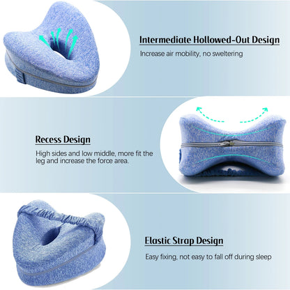 Smoothspine Alignment Pillow - Relieve Hip Pain & Sciatica, Leg Alignment Pillow, Smooth Spine Improved Leg Pillow for Sleeping Side Sleeper (Red)