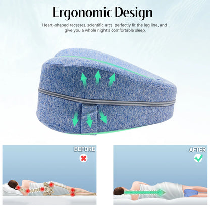 Smoothspine Alignment Pillow - Relieve Hip Pain & Sciatica, Leg Alignment Pillow, Smooth Spine Improved Leg Pillow for Sleeping Side Sleeper (Red)