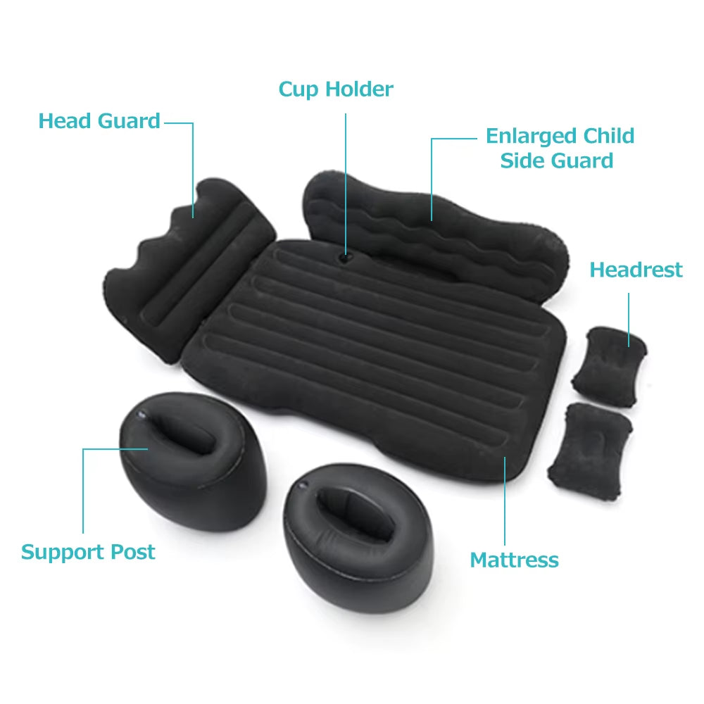 Mattress Car Inflatable Travel Bed Home Outdoor Camping Mat Rear Flocking plus Air Mattress for SUV Travel Bed Travel Mattress